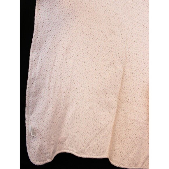 Carters Baby Girl Blanket Pink Stripes Calico Flowers 30" Stroller Car Seat Swad - Picture 9 of 12